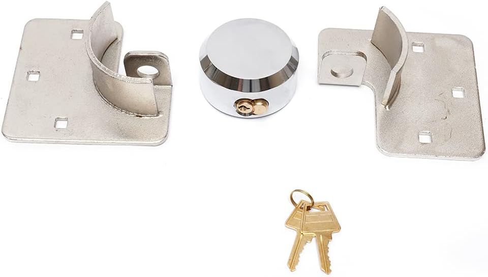2pcs Garage Shed Door Lock Shackle Padlock with Keys E698014