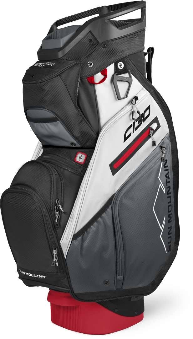 Sun Mountain C-130 Cart Bag - Black/Charcoal/White/Red O453