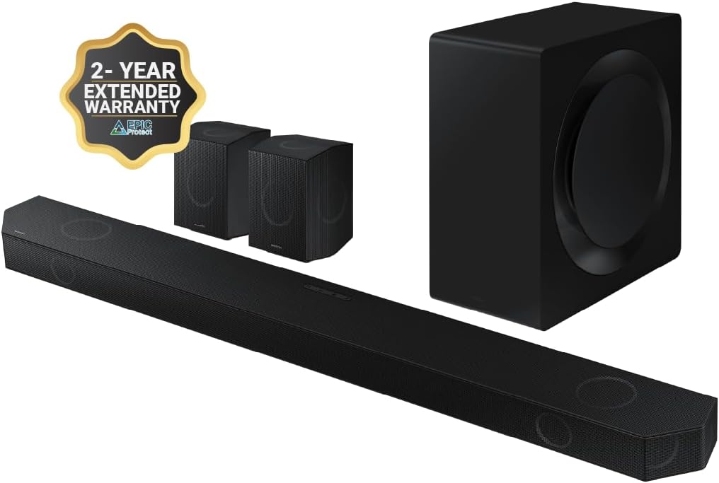 SAMSUNG Q990D 11.1.4ch Soundbar with Wireless Dolby Atmos, Rear Speaker Included J9245
