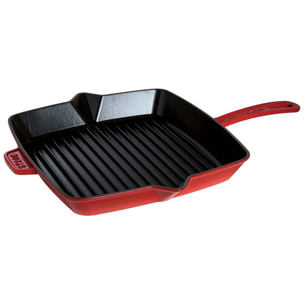Staub Cast Iron Square Grill Pan, 10-in, Dark Blue Z741976