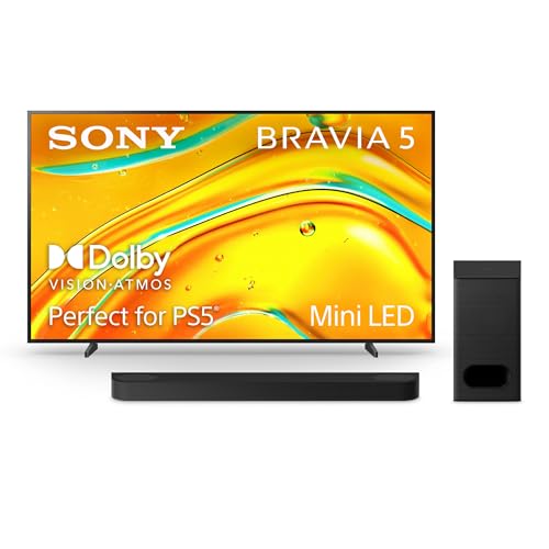 Sony BRAVIA 5 65 Inch Mini LED 4K Smart Google TV with XR Processor, 2025 Model V700322