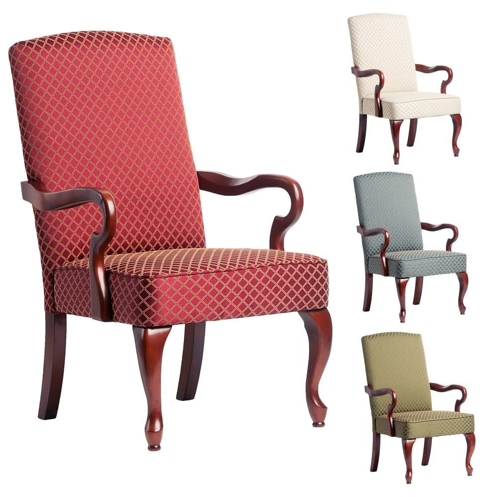 Copper Grove Casalis Cherry Finish Gooseneck Accent Chair Dayton Beige L361