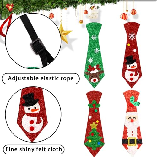 Funny Christmas Decorative Neckties for Men Women, 4 Pack Z281102