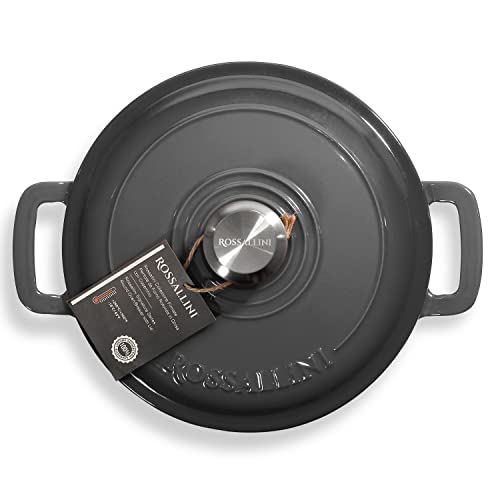 Signature Enameled Cast Iron Dutch Oven 5.5Q with Lid, Oyster Grey A277