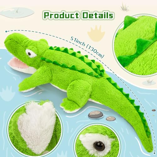 Tezituor 51 inch Giant Whale Shark Stuffed Animal Plush Pillow M152089
