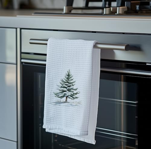 Christmas Tree Kitchen Towels - Neutral Christmas Hand Towels, 16 x 24 Inch V47794