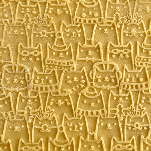 Embossing Rolling Pin with Christmas Symbols for Gingerbread Cookies W48955