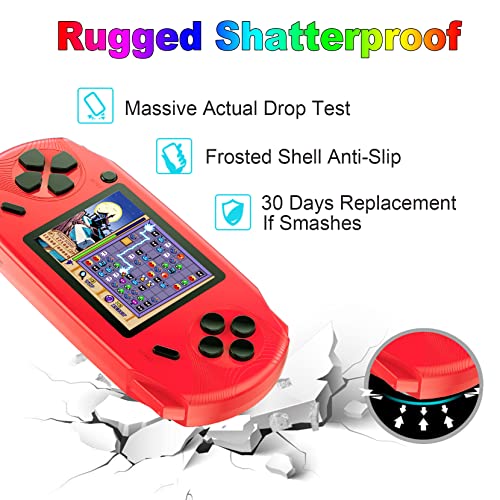 16 Bit Handheld Retro Video Game Player with 3.0'' Screen, Yellow K879
