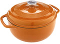 Lodge 6 Quart Enameled Cast Iron Dutch Oven with Lid, Indigo A835868