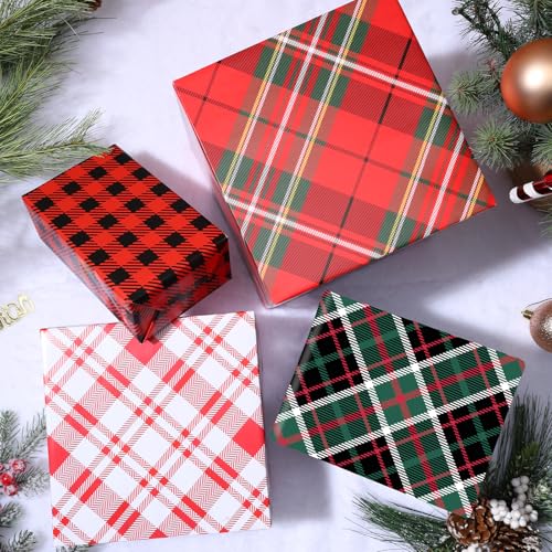 BIOBROWN Reversible Kraft Christmas Wrapping Paper Jumbo Roll 30 Inch x 33 Feet Vintage Trucks Design E340325