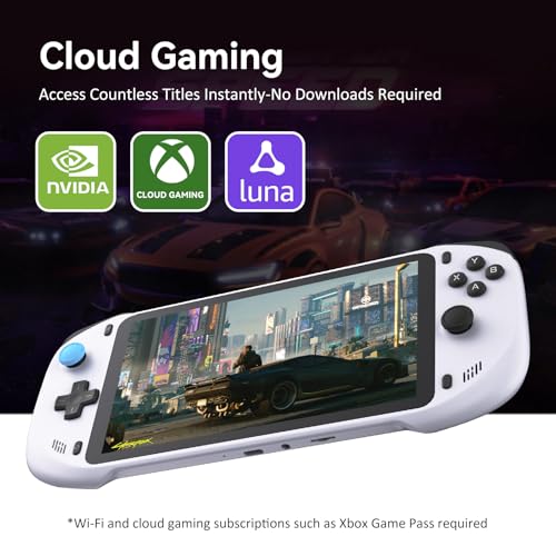 OnePro Cloud Handheld Portable Gaming Console for Xbox, GeForce NOW, PlayStation, PC - 7" 1080P Touchscreen, 64G U939025