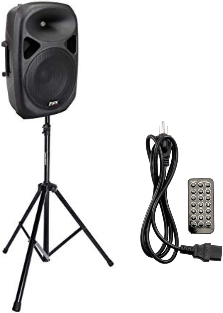 LyxPro SPA15 15 Portable PA Speaker System with Tripod Stand B731014