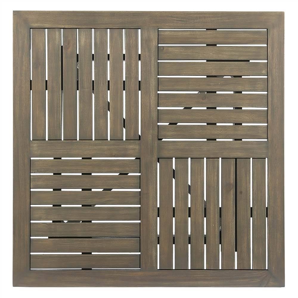 Christopher Knight Home Hermosa Outdoor Acacia Wood Square Dining Table Gray U758268
