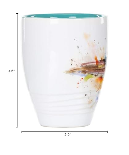 Dean Crouser Cardinal Watercolor Stoneware Mug 16 oz N1410