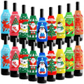 18 Pcs Christmas Bottle Covers Christmas Knit Sweater Bottle Thermocoolers Holiday Party Bottle Sleeves for Cans Soda Beverages for Christmas Holiday Party Favors Supplies