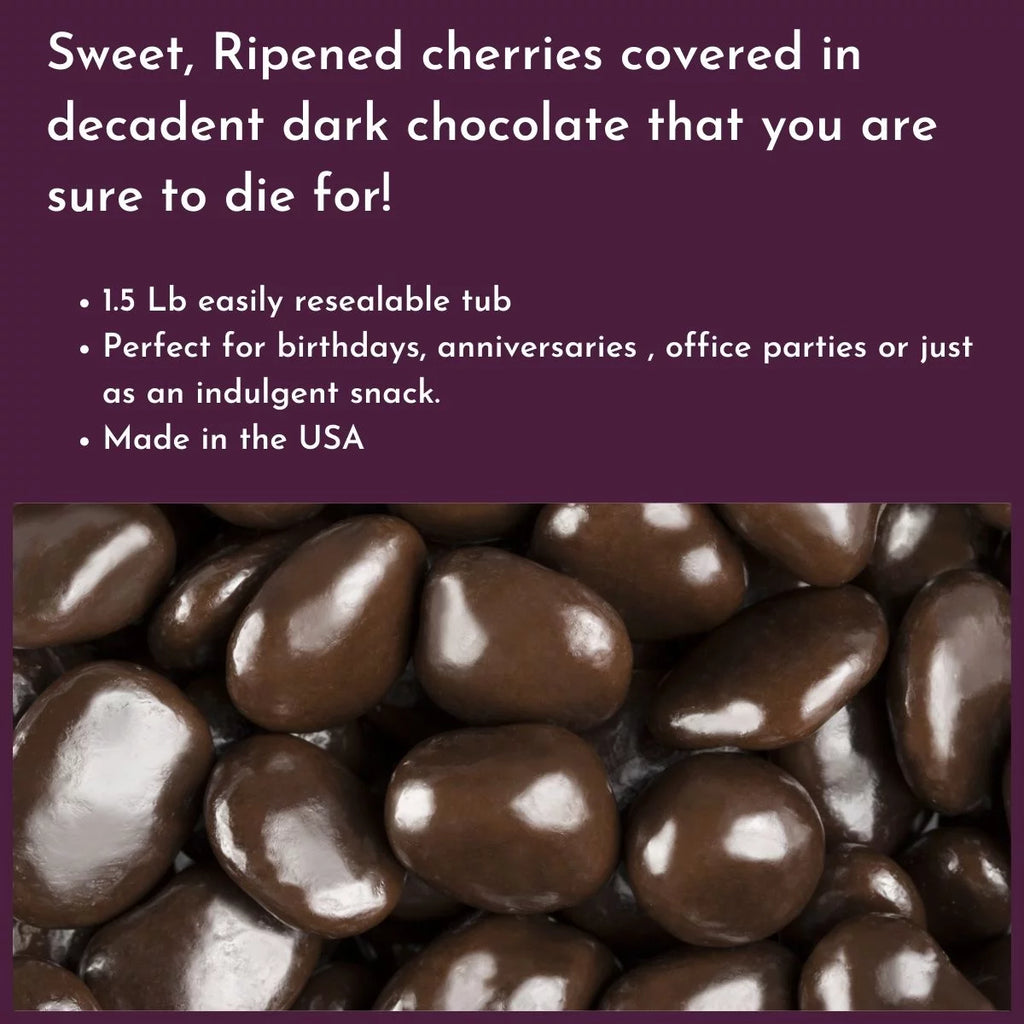 WinCrest Dark Chocolate Covered Cherries 3.5 Lb Tub N41174