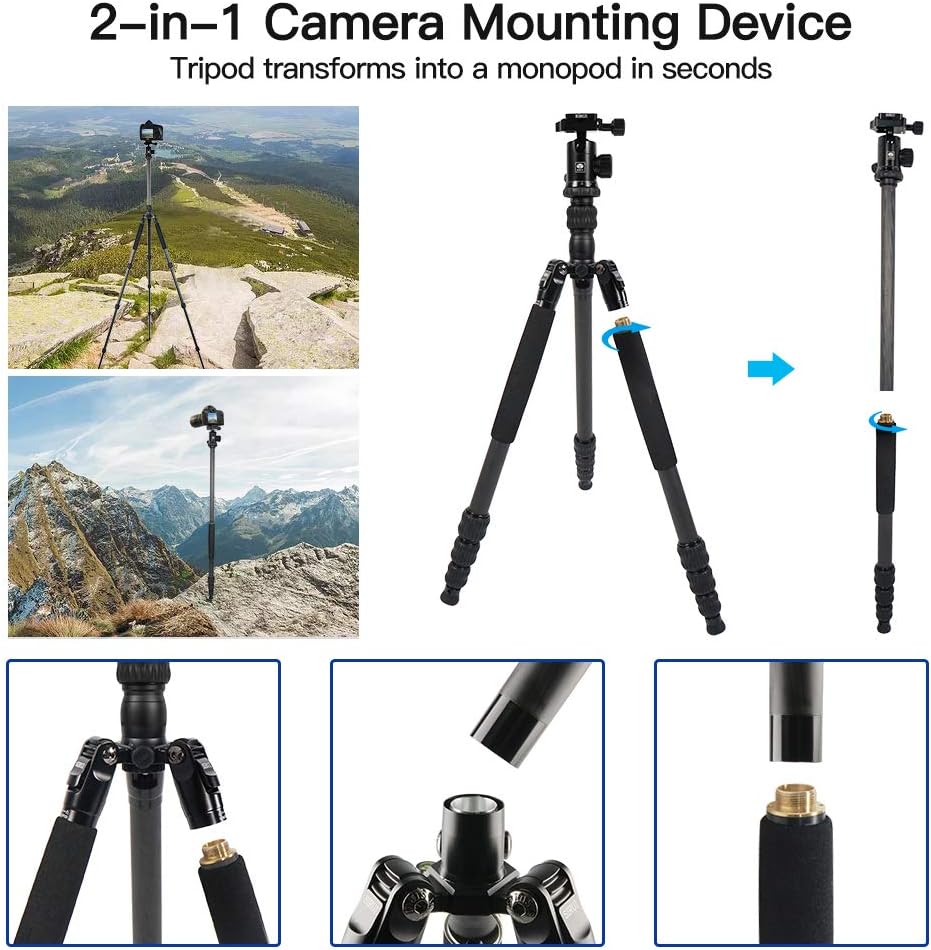 SIRUI Traveler 7C Carbon Fiber Tripod with E-10 Panorama Ball Head Z14729