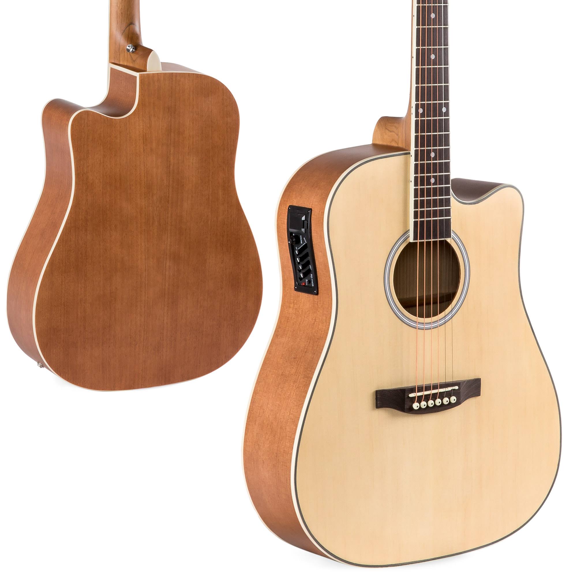Best Choice Products 41in Acoustic Electric Cutaway Guitar Set with Accessories O323