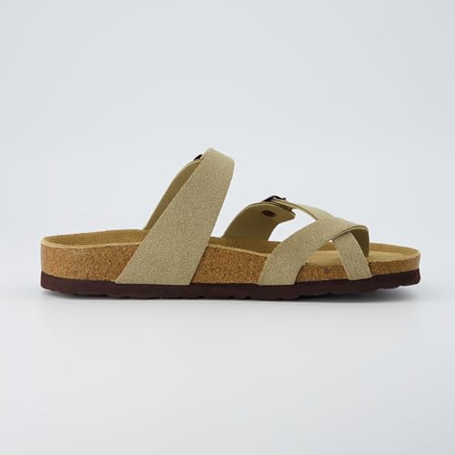 CUSHIONAIRE Women's Luna Cork Footbed Sandal I795
