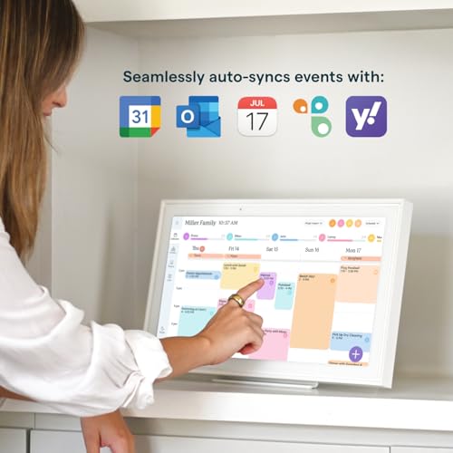 Skylight Calendar 15-inch Wall Planner Digital Calendar & Chore Chart with Touchscreen W3364