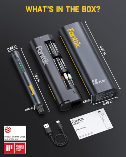 Fanttik F2 Master Mini Cordless Rotary Tool Kit, 5 Speed, 35 Accessories Q64782