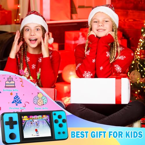 Beico 32 Bit Kids Handheld Games with 139 Preloaded Video Games, Blue-Red H196