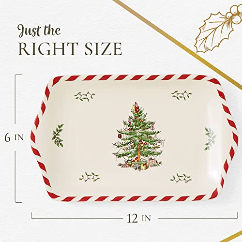 Spode Christmas Tree Peppermint 14oz Mug & Spoon Set (4-Piece) L371800