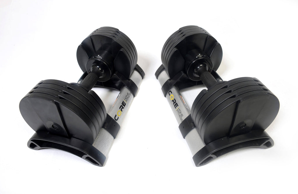 Core Fitness Adjustable Dumbbell Weight Set by Affordable Dumbbells - Adjustable