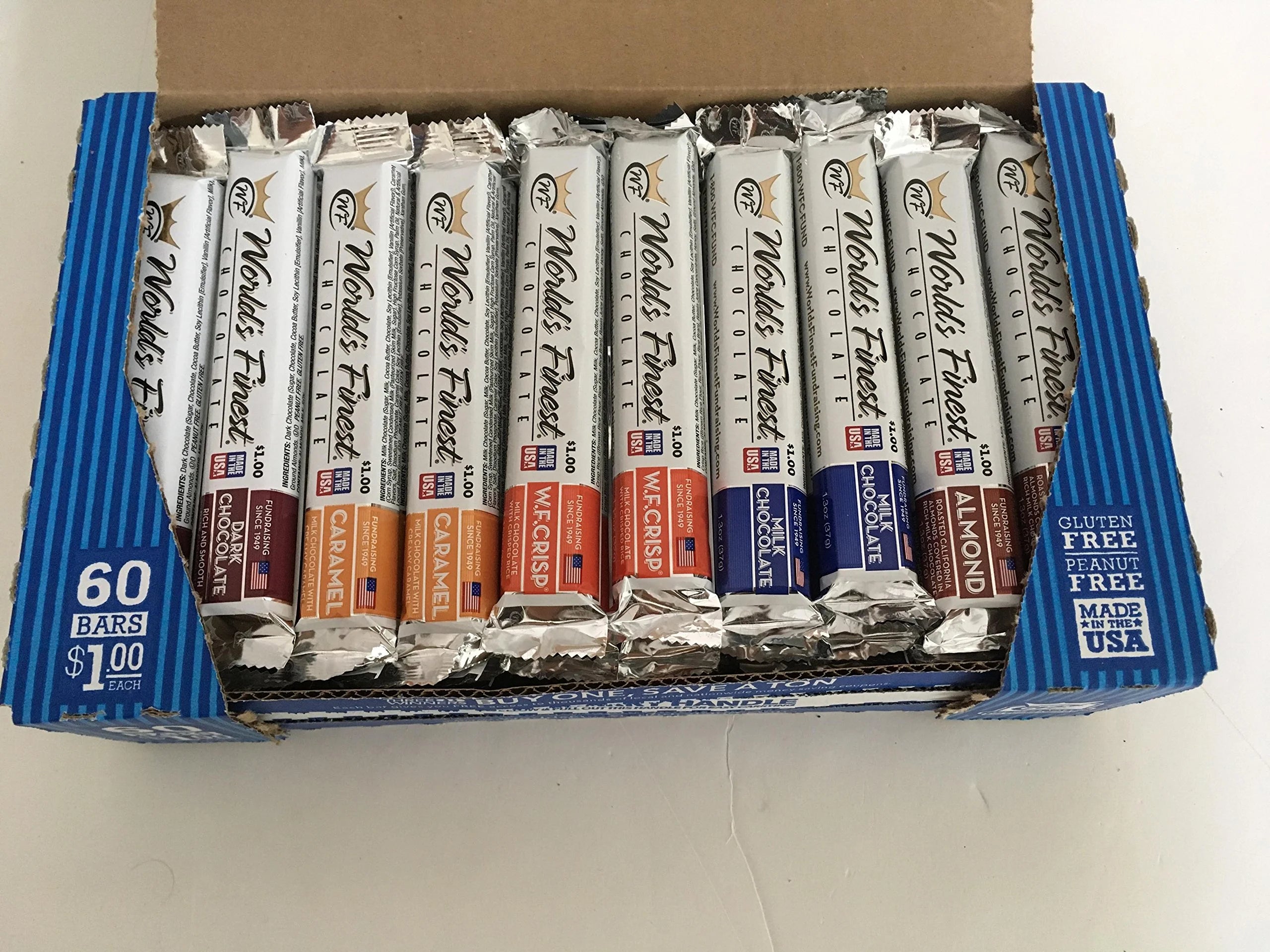 BuyBocceBalls Listing - NEW and IMPROVED - 50 BARS - World's Finest Chocolate -Variety Pack