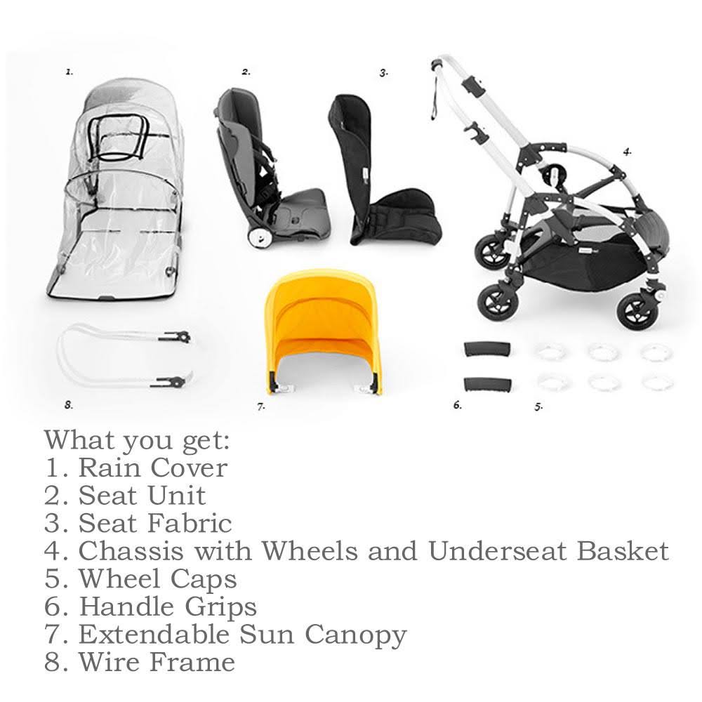 Bugaboo Bee5 Classic Complete Stroller - Aluminum/Dark Navy U388911