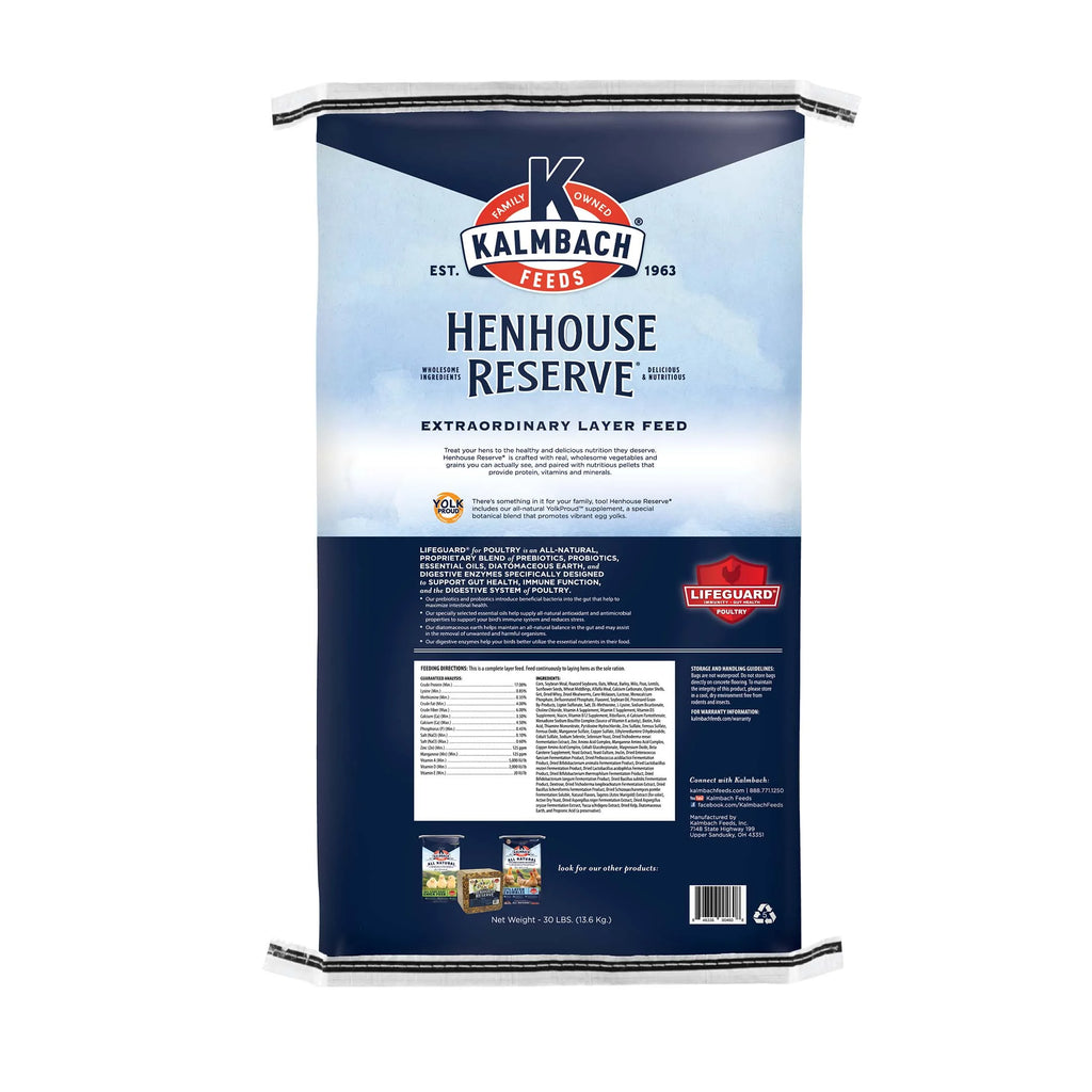Kalmbach Feeds Henhouse Reserve Whole Grain Layer Feed for Chickens, 30 lb Y61236