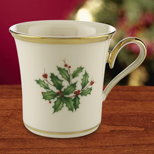 Lenox 18 Oz Stoneware Holiday Cocoa Mug, Red/Green D279