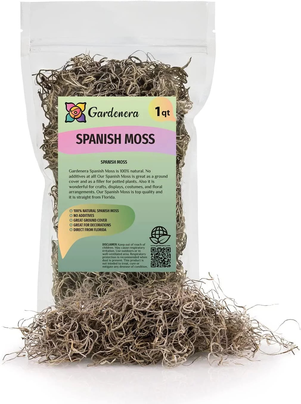 Natural Spanish Moss Preserved Ground Cover for Potted Plants by LOVA - 3 Quart Bag S45657