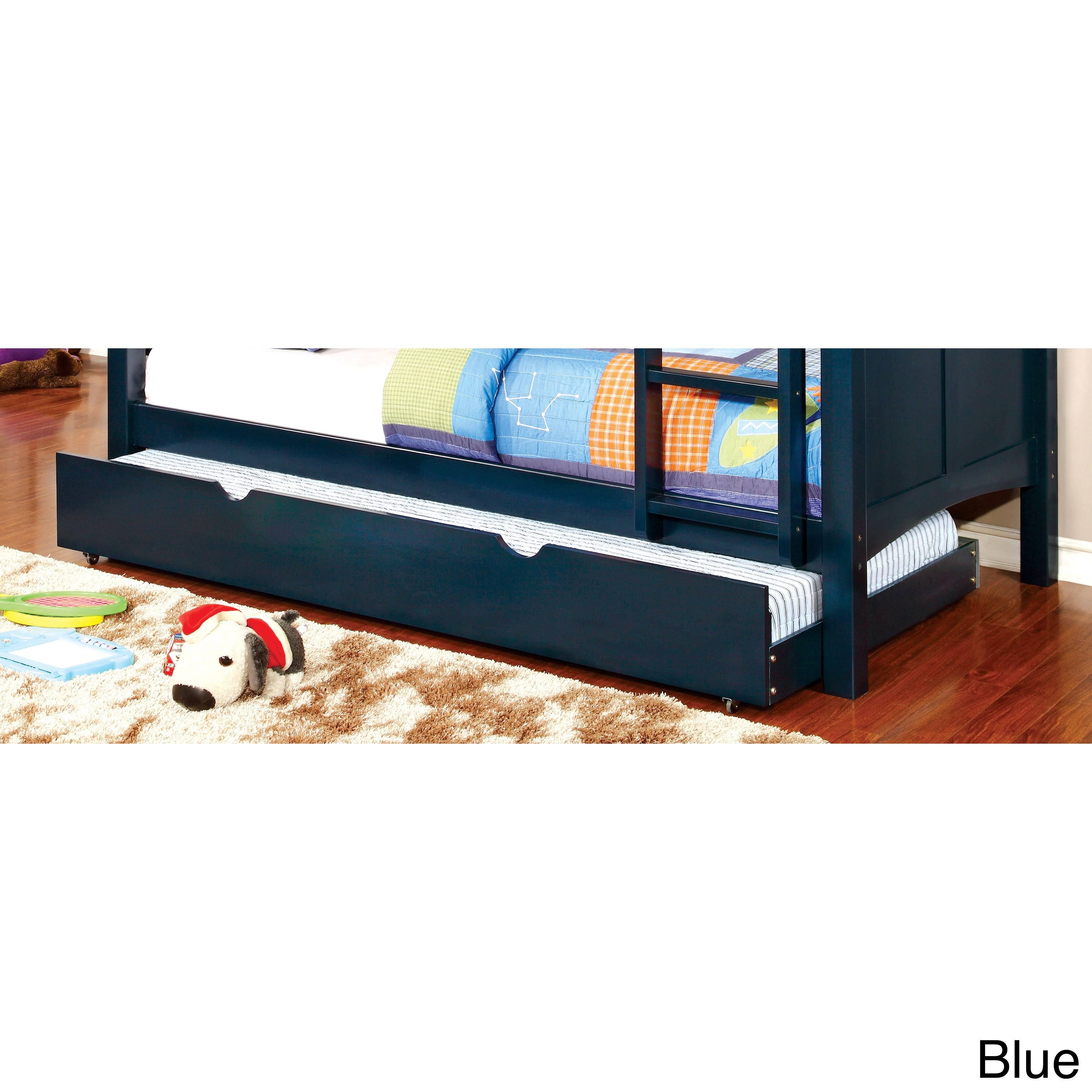 Furniture of America Pice Modern Twin Solid Wood Pull-Out Trundle, Gray L4526