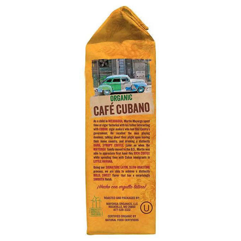 Mayorga Organic Caf Cubano Dark Roast Whole Bean Coffee 2lbs 2-pack S1619