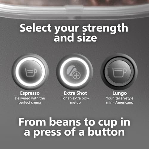 Philips Baristina Espresso Machine, Compact, 16 Bar Pump Pressure, Black B155
