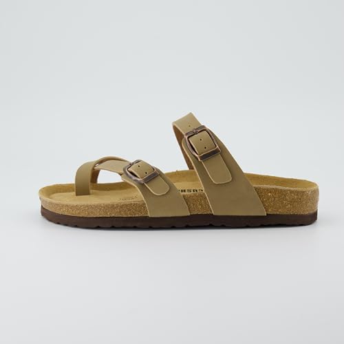 CUSHIONAIRE Women's Luna Cork Footbed Sandal I795