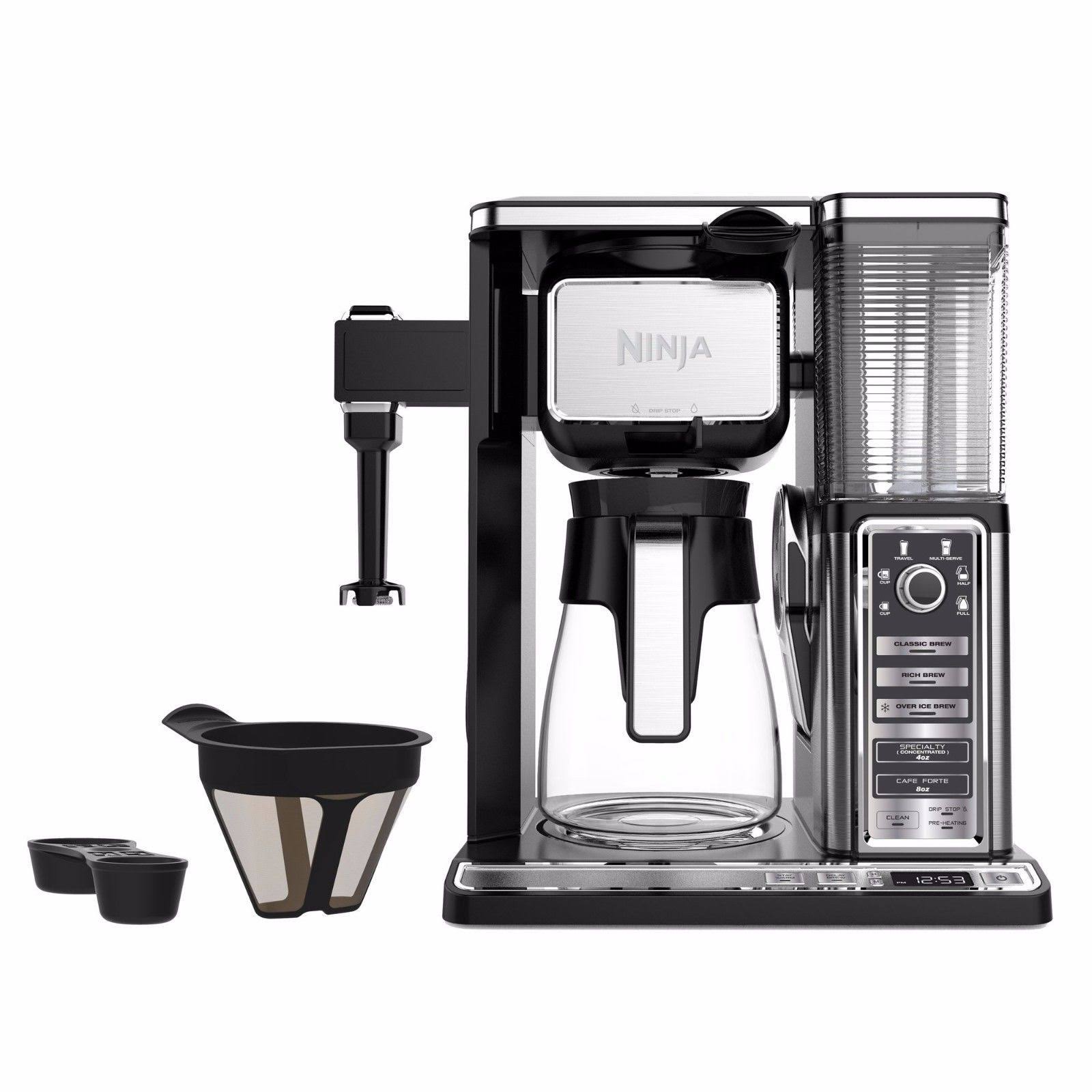 Ninja Coffee Bar Brewer with Glass Carafe, 10-Cup, Black/Stainless U1803