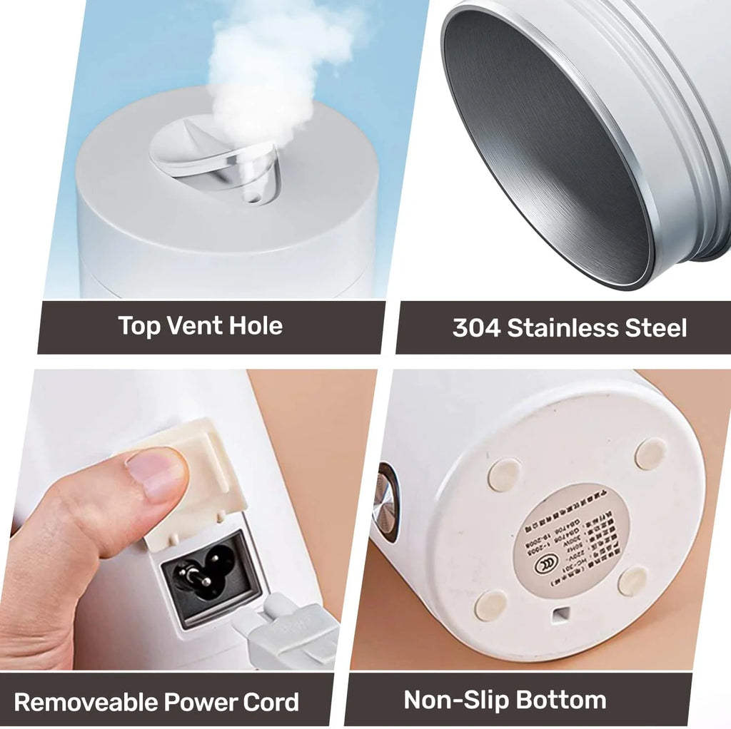 300ml Portable Electric Kettle Stainless Steel Travel M603965