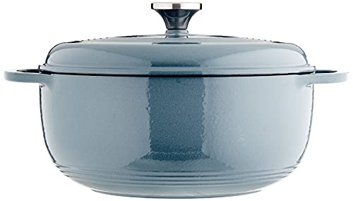 Lodge 6 Quart Enameled Cast Iron Dutch Oven with Lid, Indigo A835868