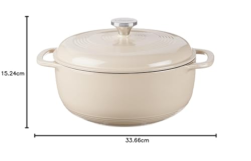 Lodge 6 Quart Enameled Cast Iron Dutch Oven with Lid, Indigo A835868