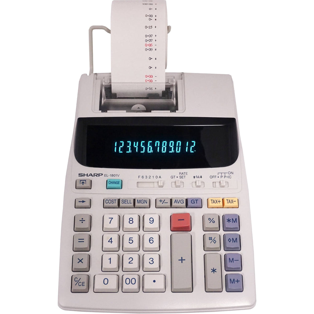 Sharp EL-1801V 12 Digit Printing Calculator D4881