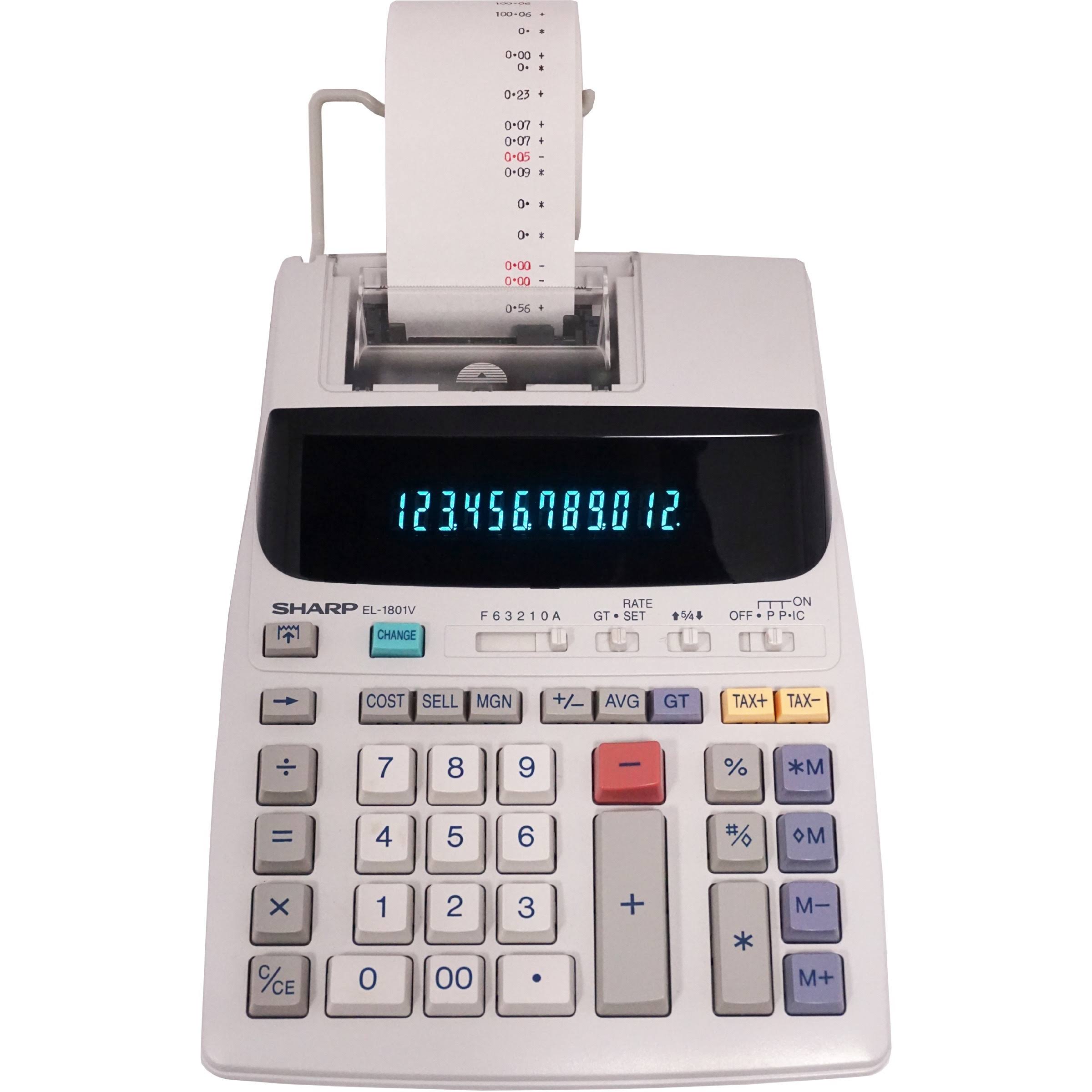 Sharp EL-1801V 12 Digit Printing Calculator D4881