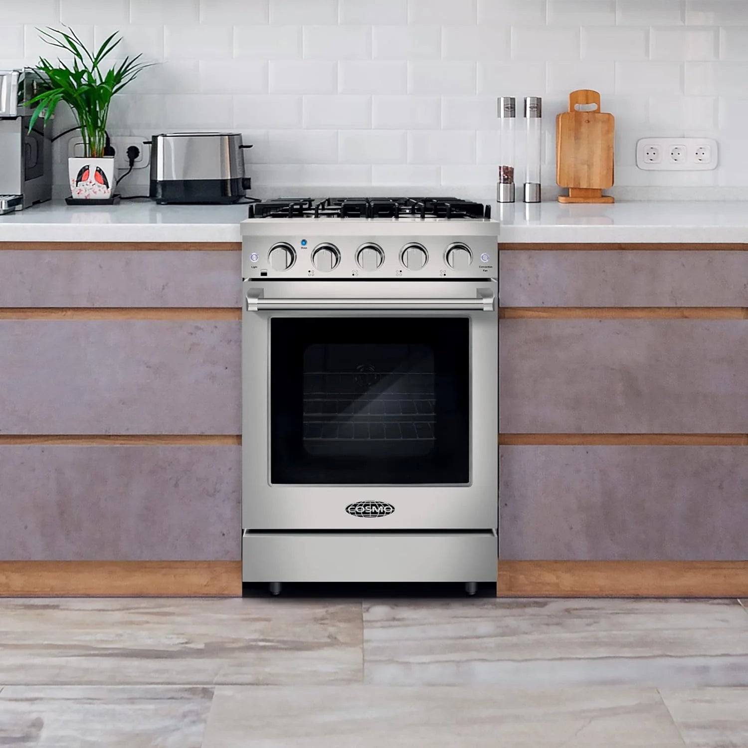 24 in. Freestanding Gas Range with Stainless Steel Oven N609