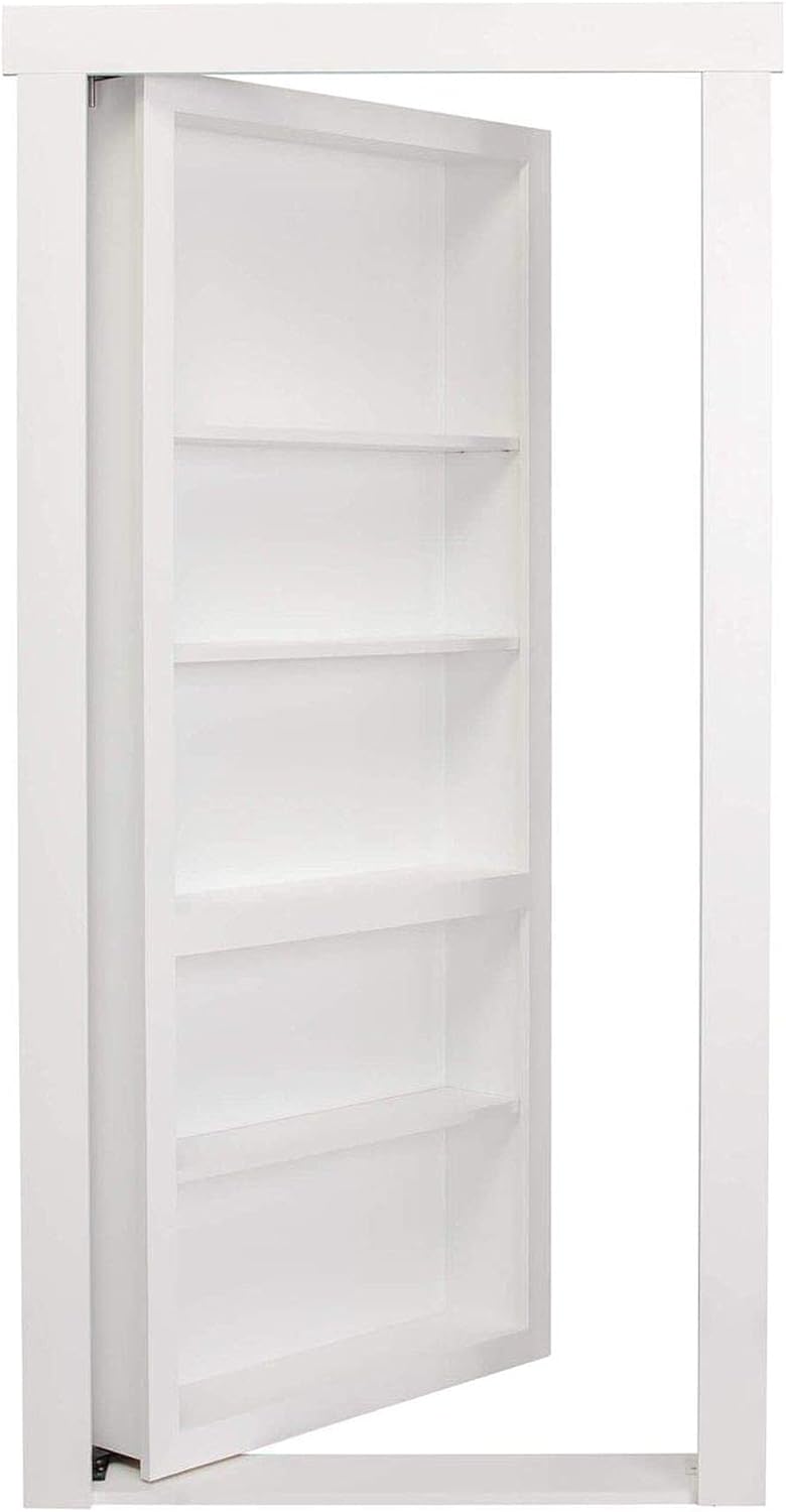 Murphy Door Secret Bookcase Hidden Door, Left Hand Out-Swing, 36 x 80, Black, Pack of 2 V736482