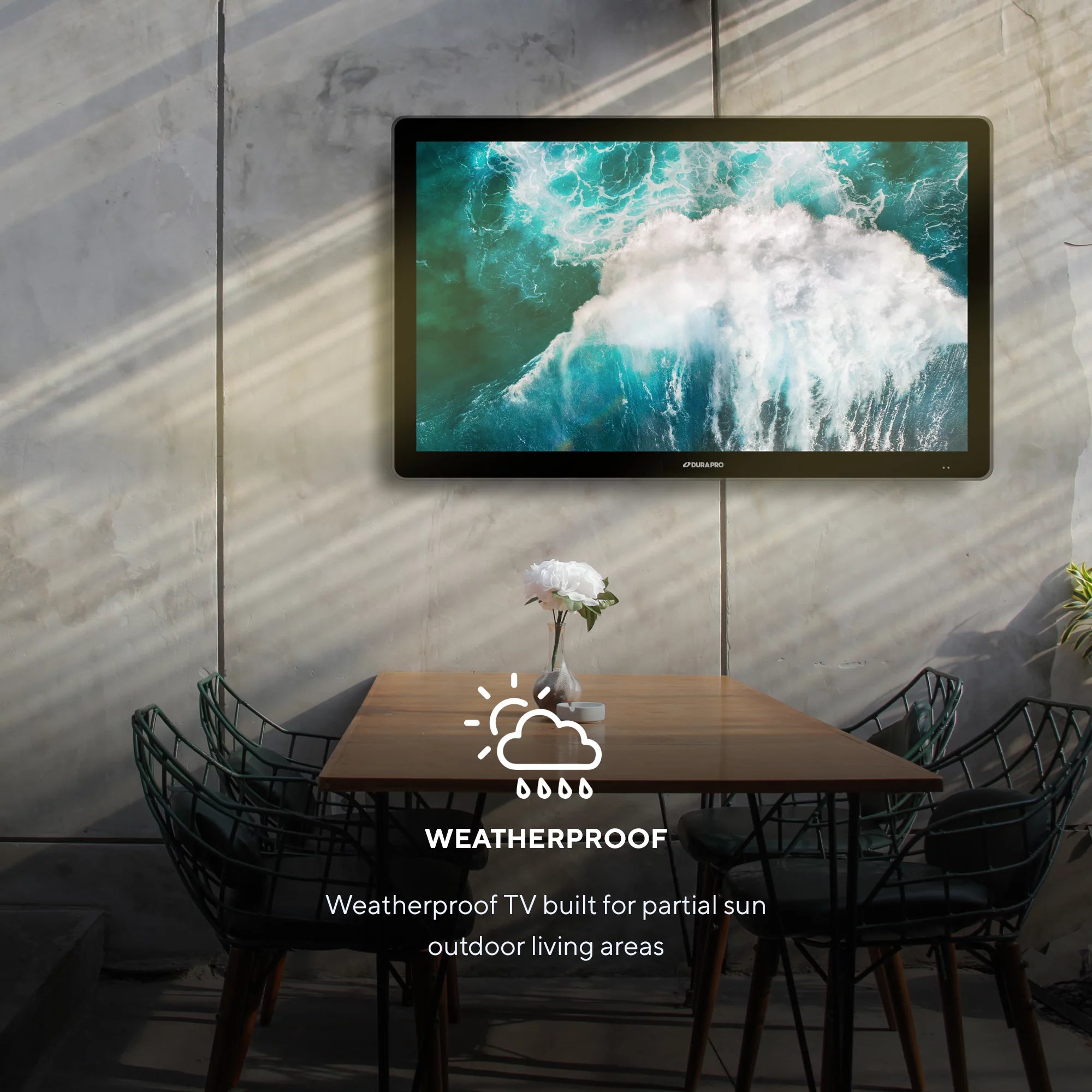 Suncast 43" Outdoor Partial Shade 4K UHD LED TV with Waterproof Remote H7507