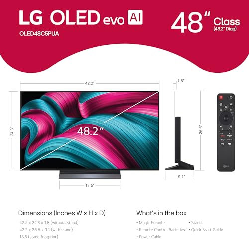 LG 55-Inch Class OLED evo AI 4K C5 Series Smart TV Y73906