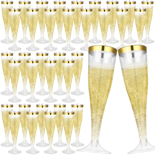36 Pcs Plastic Champagne Flutes 4.5 oz Clear Toasting Glasses for Party V61372