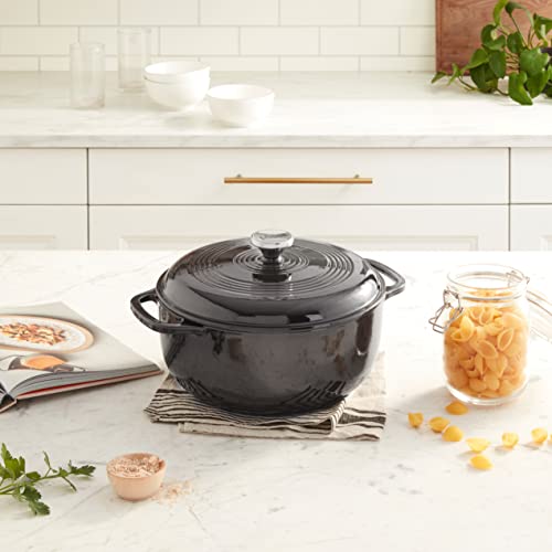 Lodge 6 Quart Enameled Cast Iron Dutch Oven with Lid, Indigo A835868
