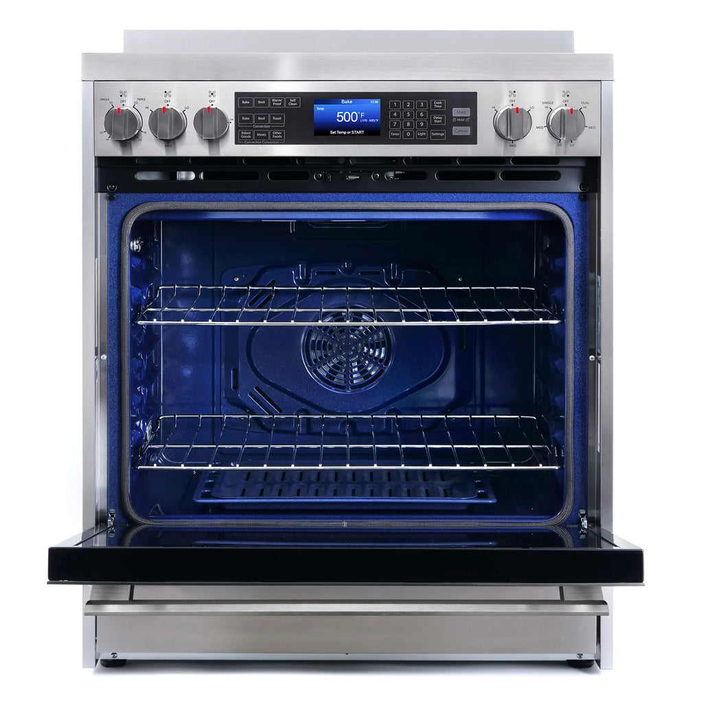 Cosmo 2 Piece Kitchen Appliance Package with 30" Microwave & Electric Range M4153
